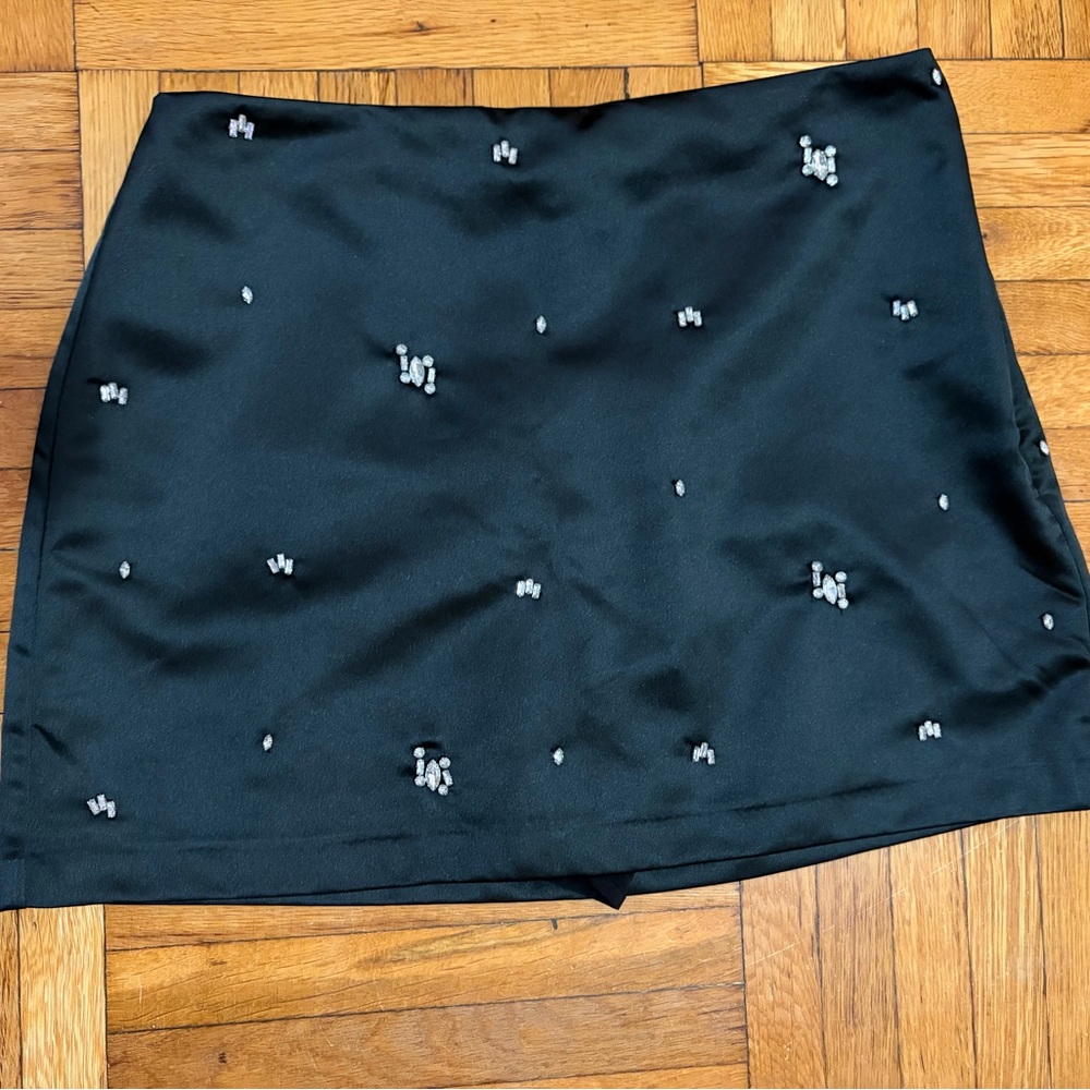 A&F Black Mini Rhinestone Skirt